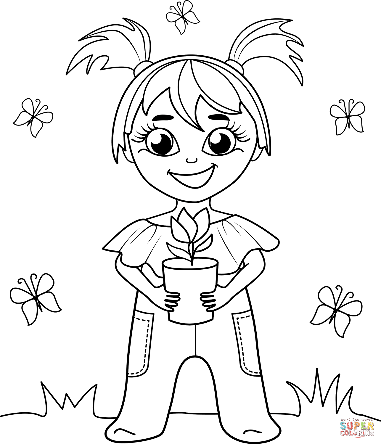 Baby girl coloring page free printable coloring pages