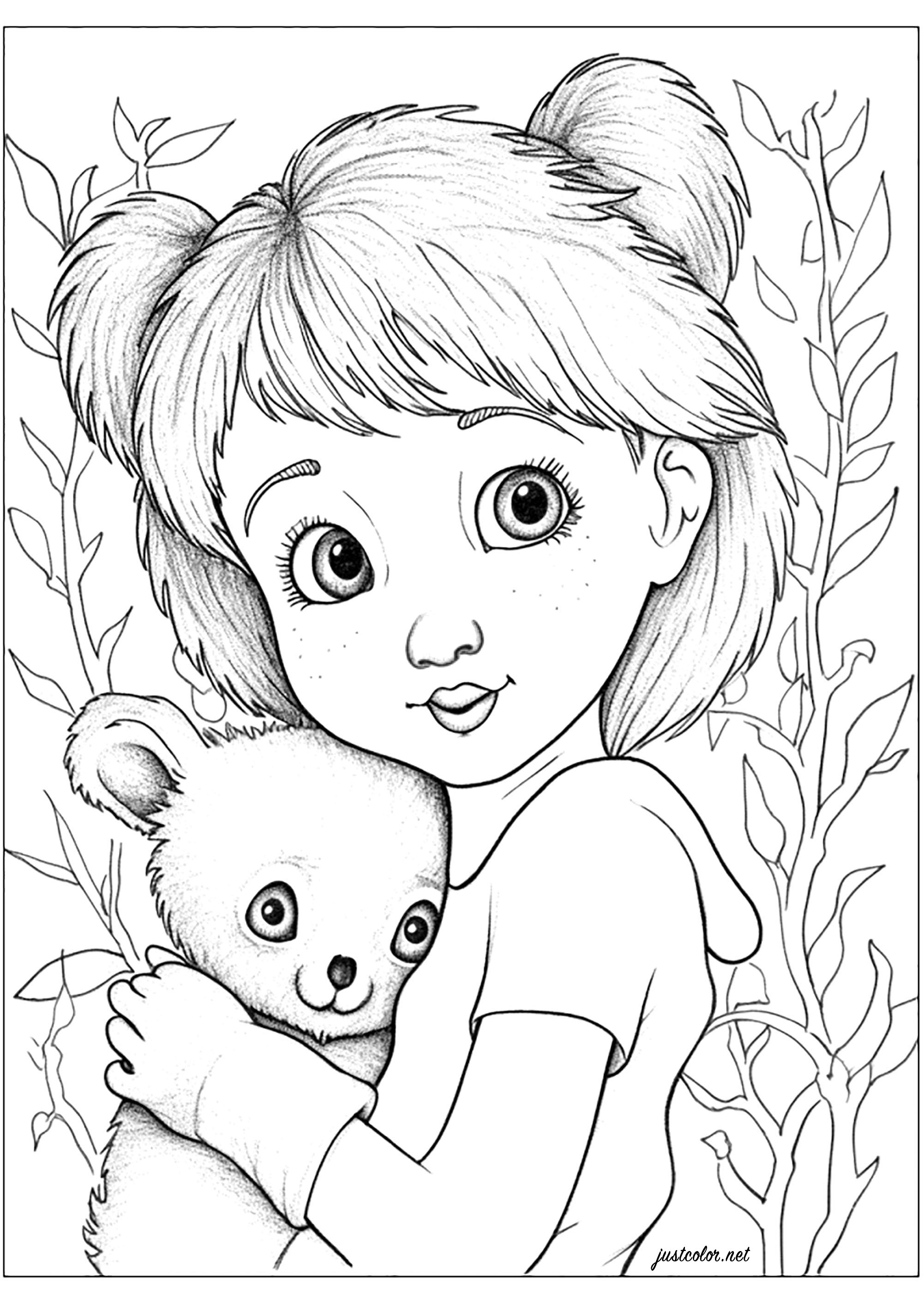 Girl and koala