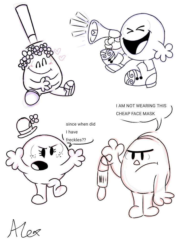 Mr men and little misses doodles by littlemxalex on