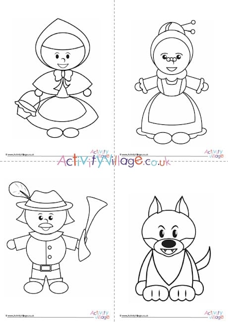 Little red riding hood louring pages