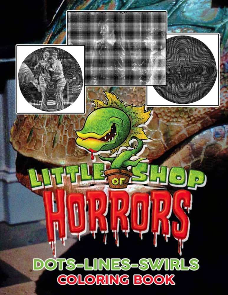 Little shop of horrors dots lines swirls coloring book relaxation little shop of horrors activity dots