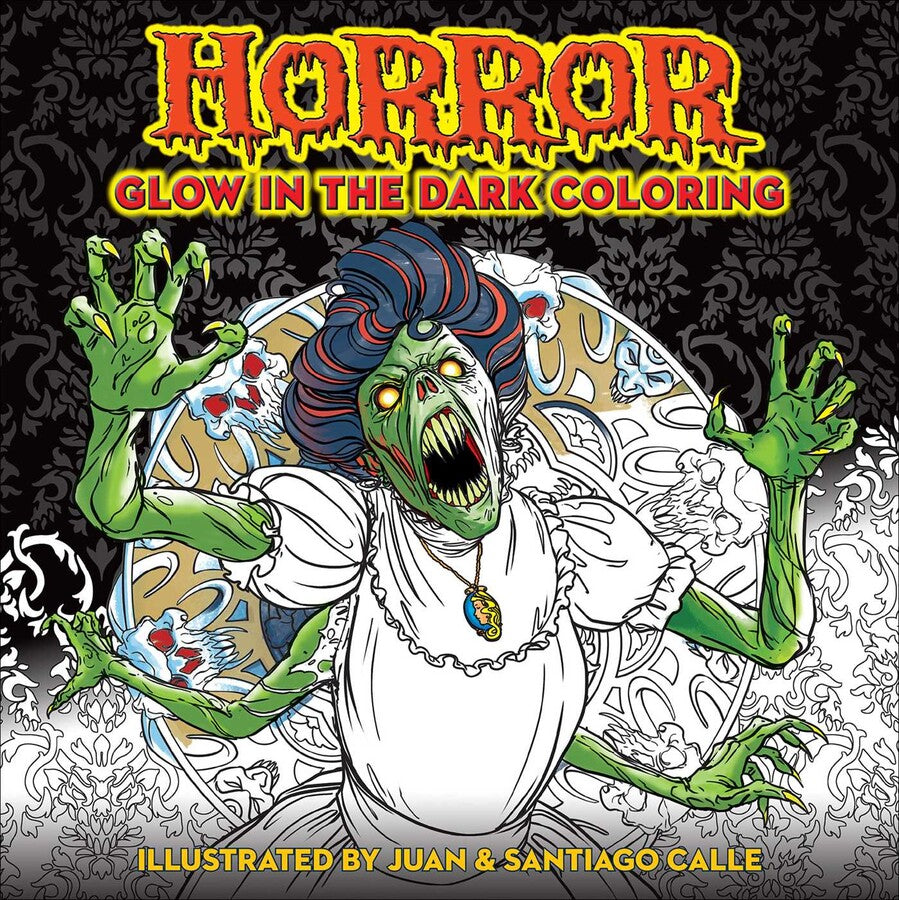 Horror glow in the dark coloring book â www