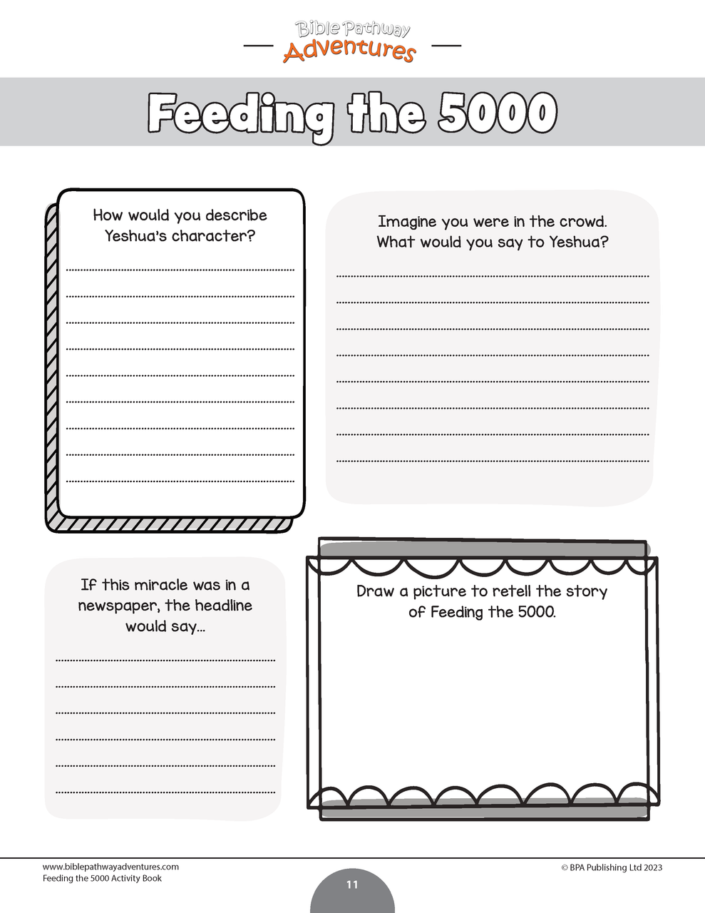 Miracles of the bible loaves and fishes workbook