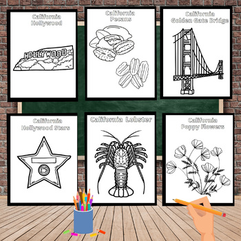 California craft coloring pages activities resources art activity no prep