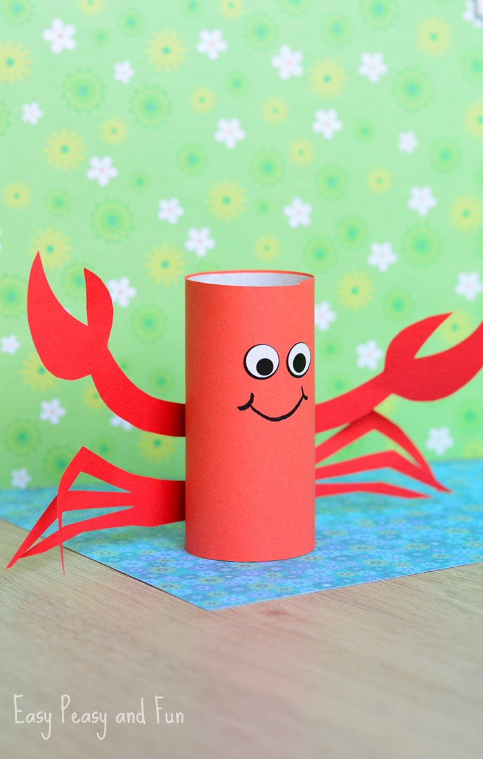 Paper roll crab craft