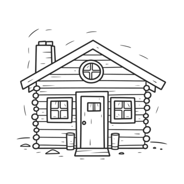 Cottage coloring page png transparent images free download vector files
