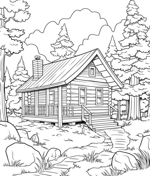 Free printable forest coloring pages list