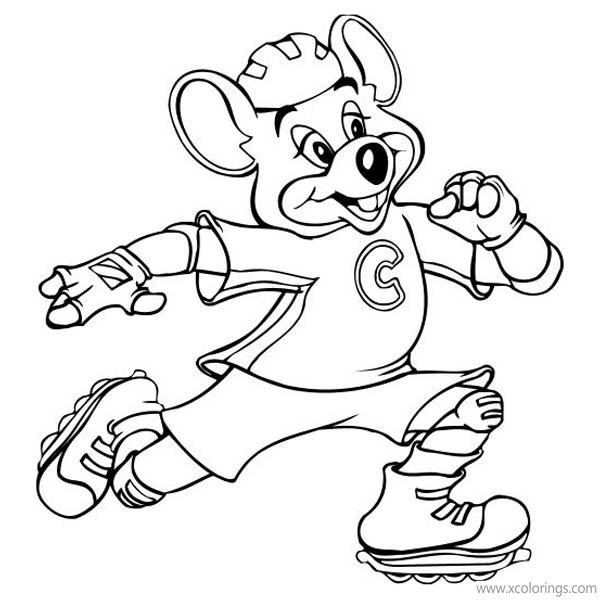 Chuck e cheese coloring pages skating