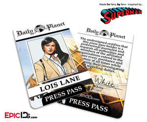 Superman classic ic daily planet press pass cosplay id badge