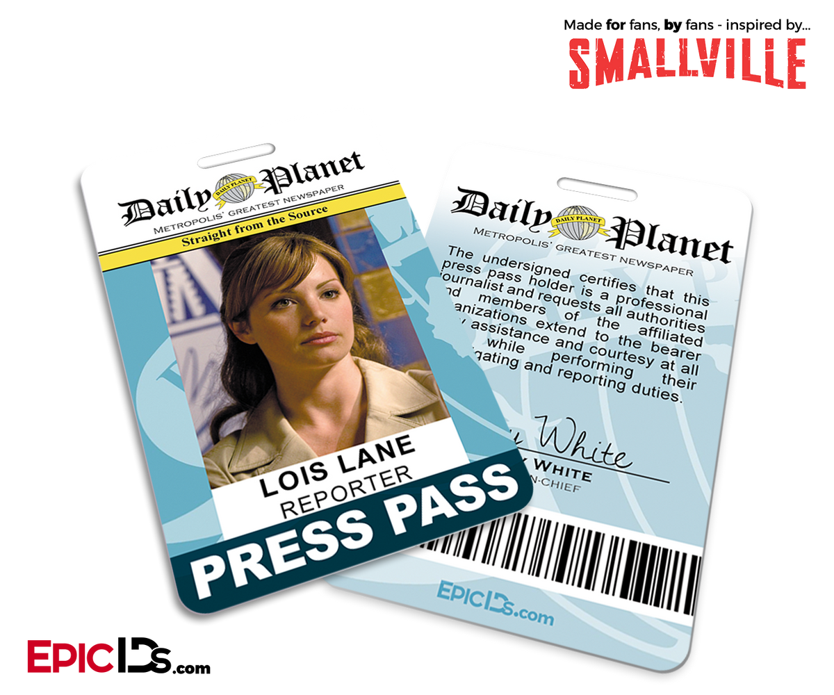 Smallville tv series inspired daily planet press pass