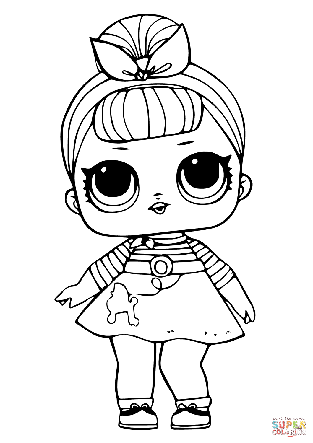 Lol doll sis swing coloring page free printable coloring pages