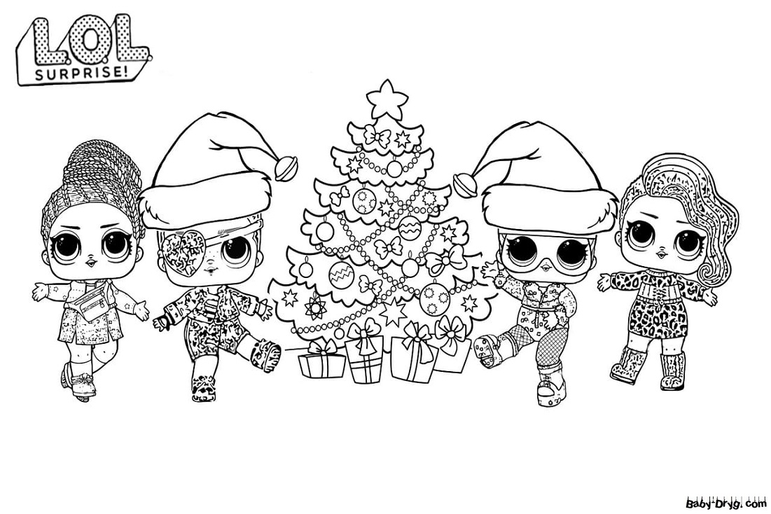 Coloring page lol new years eve coloring lol dolls