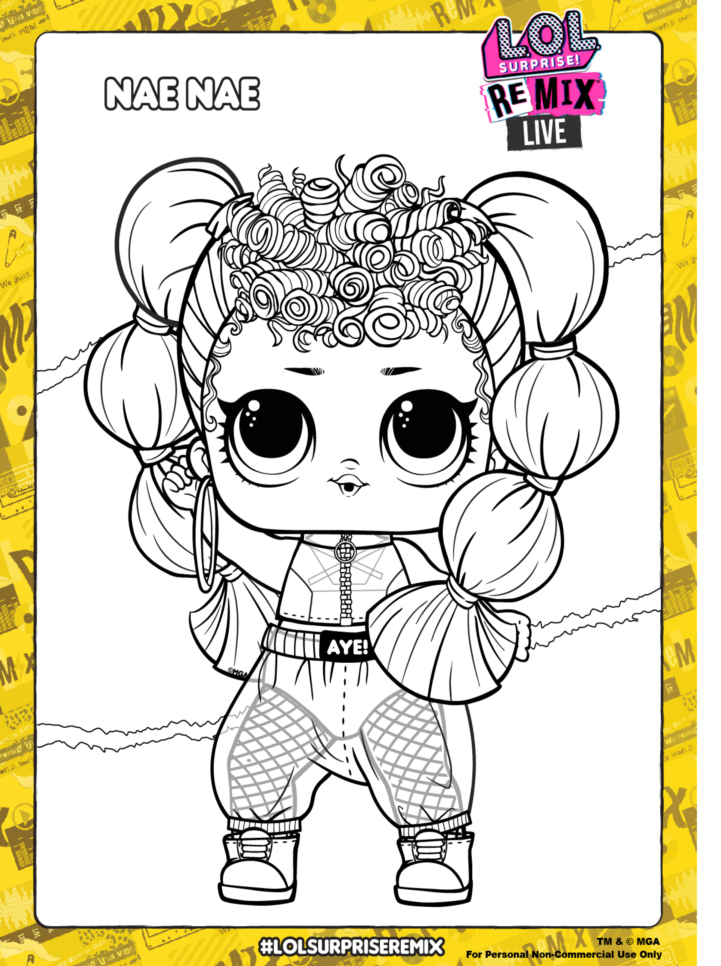 Lol surprise remix coloring pages and activity pages