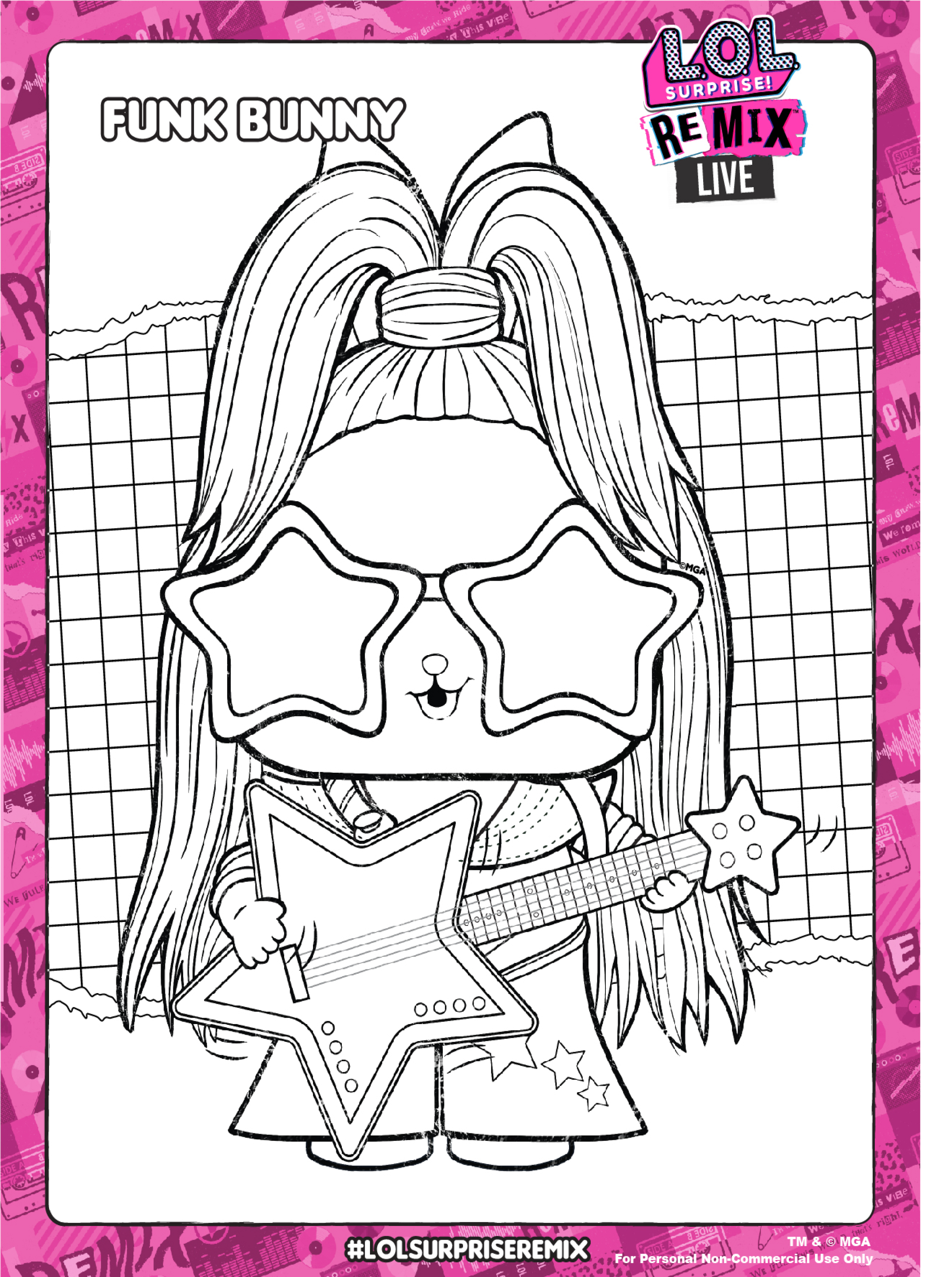 Lol surprise remix coloring pages and activity pages