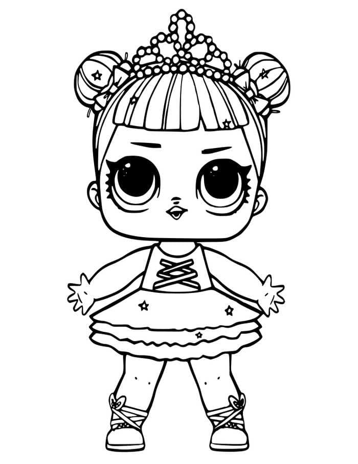 Center stage lol surprise doll coloring page