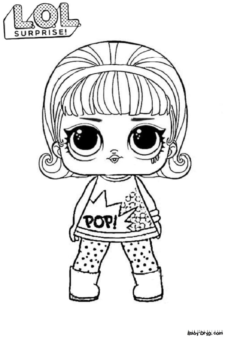 Lol coloring page printout black coloring lol dolls