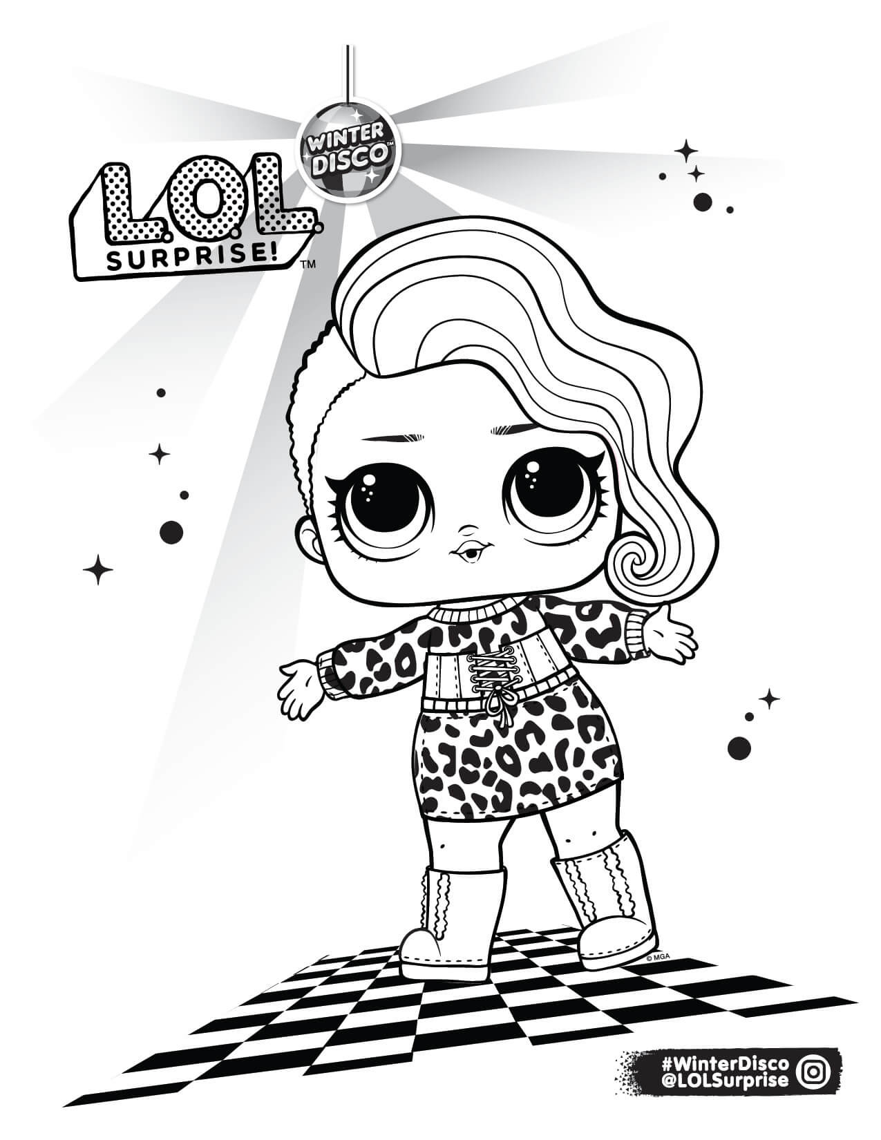Lol surprise winter disco coloring pages