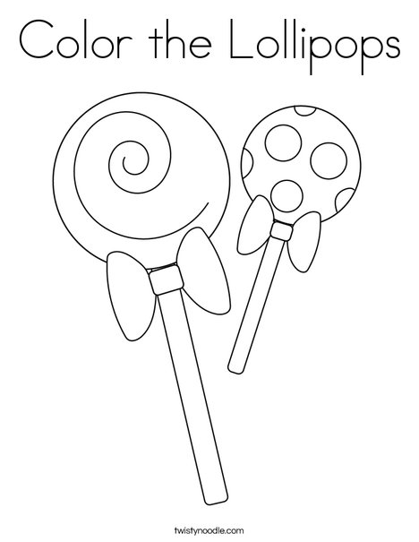 Color the lollipops coloring page
