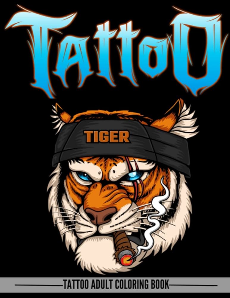 Tattoo adult coloring book the ultimate collection of amazing animal tattoo designs for stress relieving and relaxation volume tattoo coloring books press steam mill libros