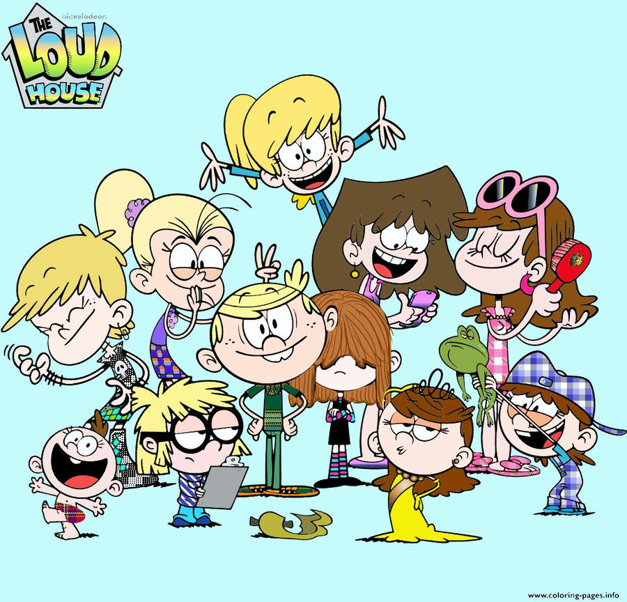 The loud house siblings from coloring page by e