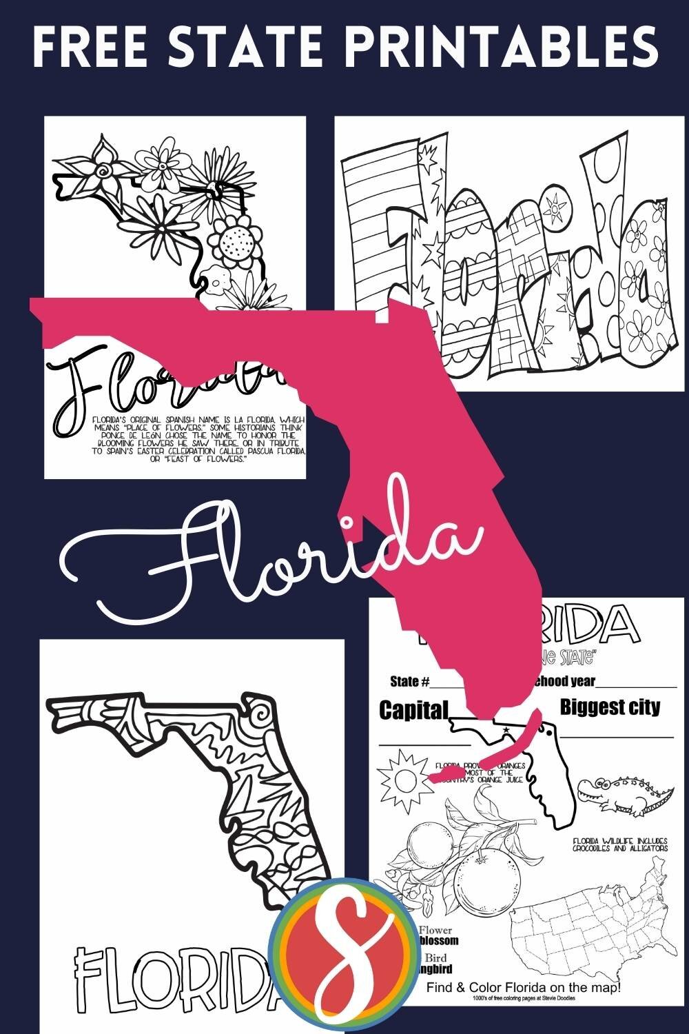 United states coloring pages â stevie doodles