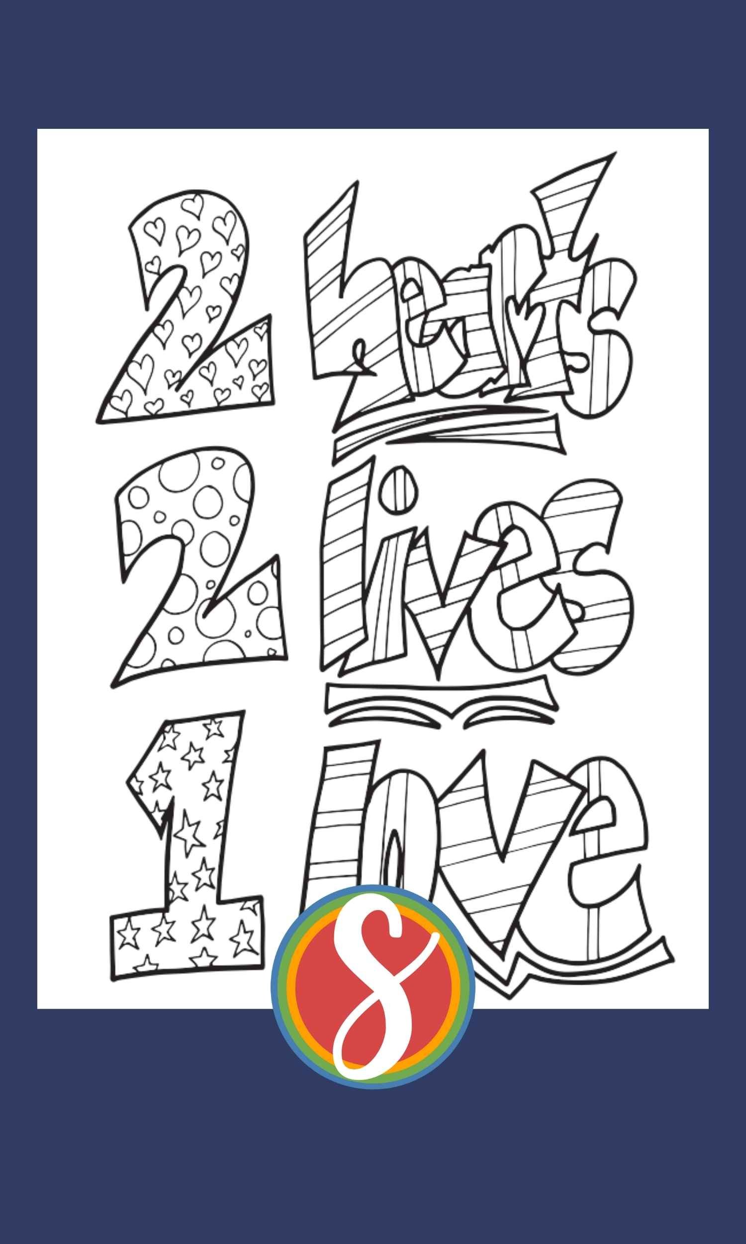 Free love coloring pages â stevie doodles