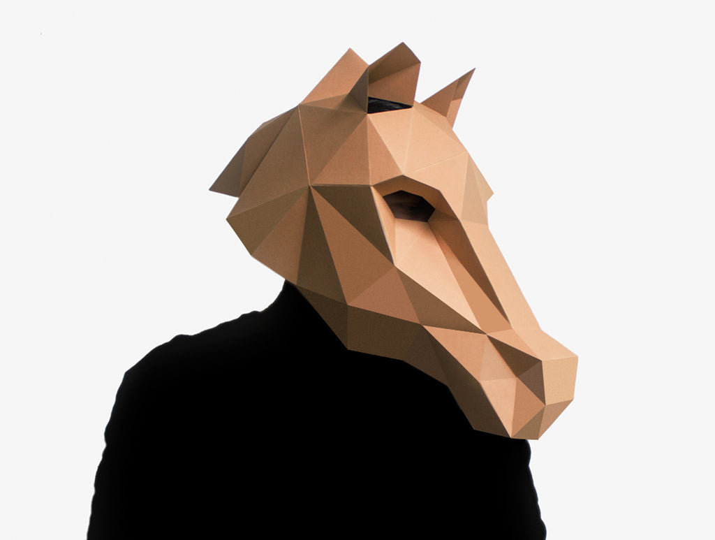 Horse mask diy paper mask template â lapa studios