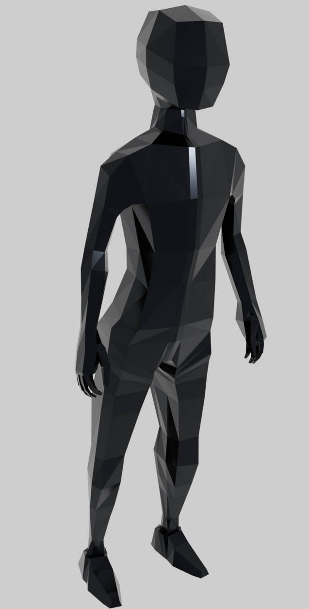 Blender low poly human figure by blackshax on