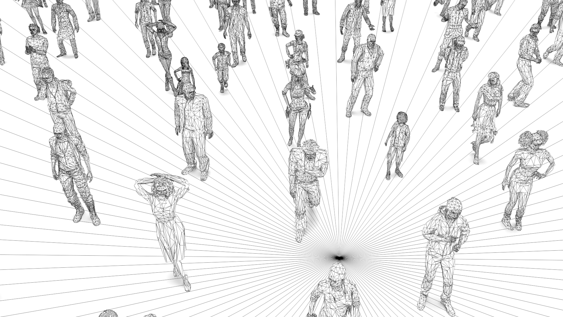 Colorful low poly people collection by alpess