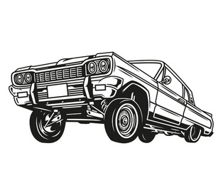 Low rider vector images over