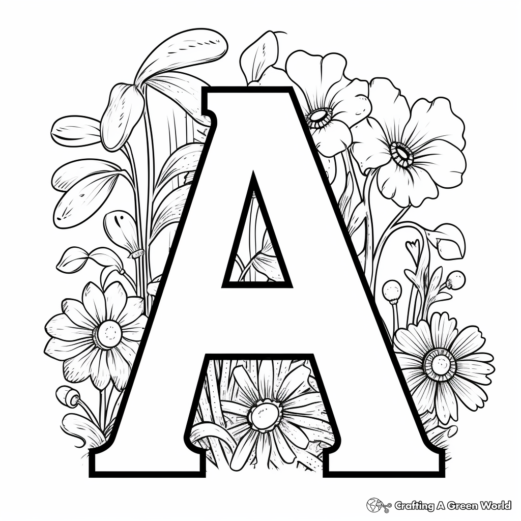 Lowercase a coloring pages