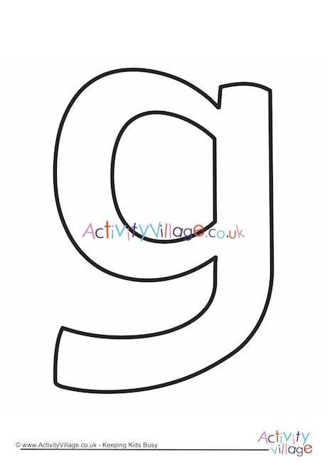 Letter template lower case g quirky