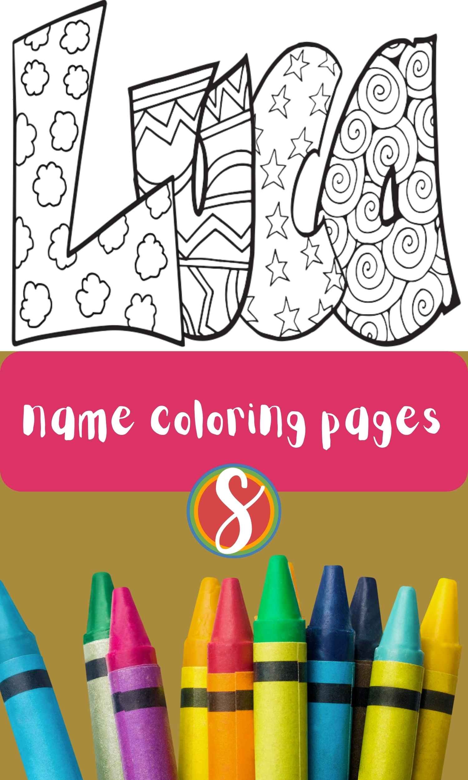 Free luca name coloring page printable â stevie doodles