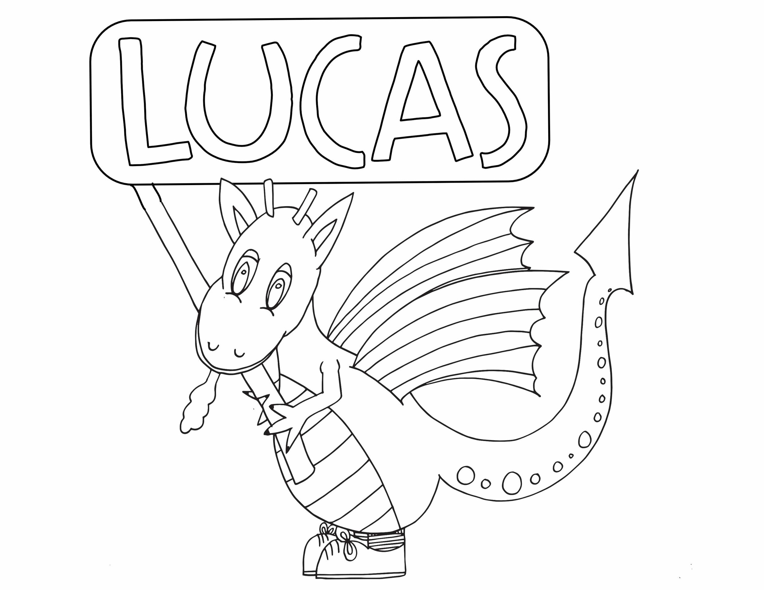 Custom dragon coloring pages for little hands