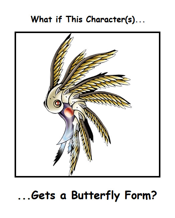 If lucemon larva got a butterfly form by blueflare on