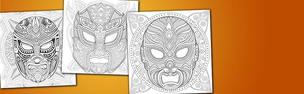 Lucha libre mexican wrestling mask mandalas coloring book a fun wrestling coloring book contributors creative books