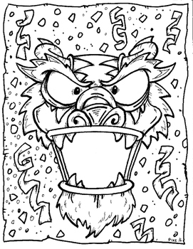 Chinese new year coloring page by dustin pike tpt