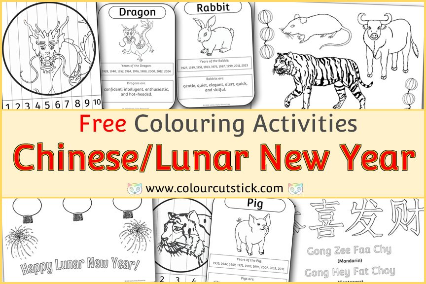 Free chineselunar new year colouringcoloring pages