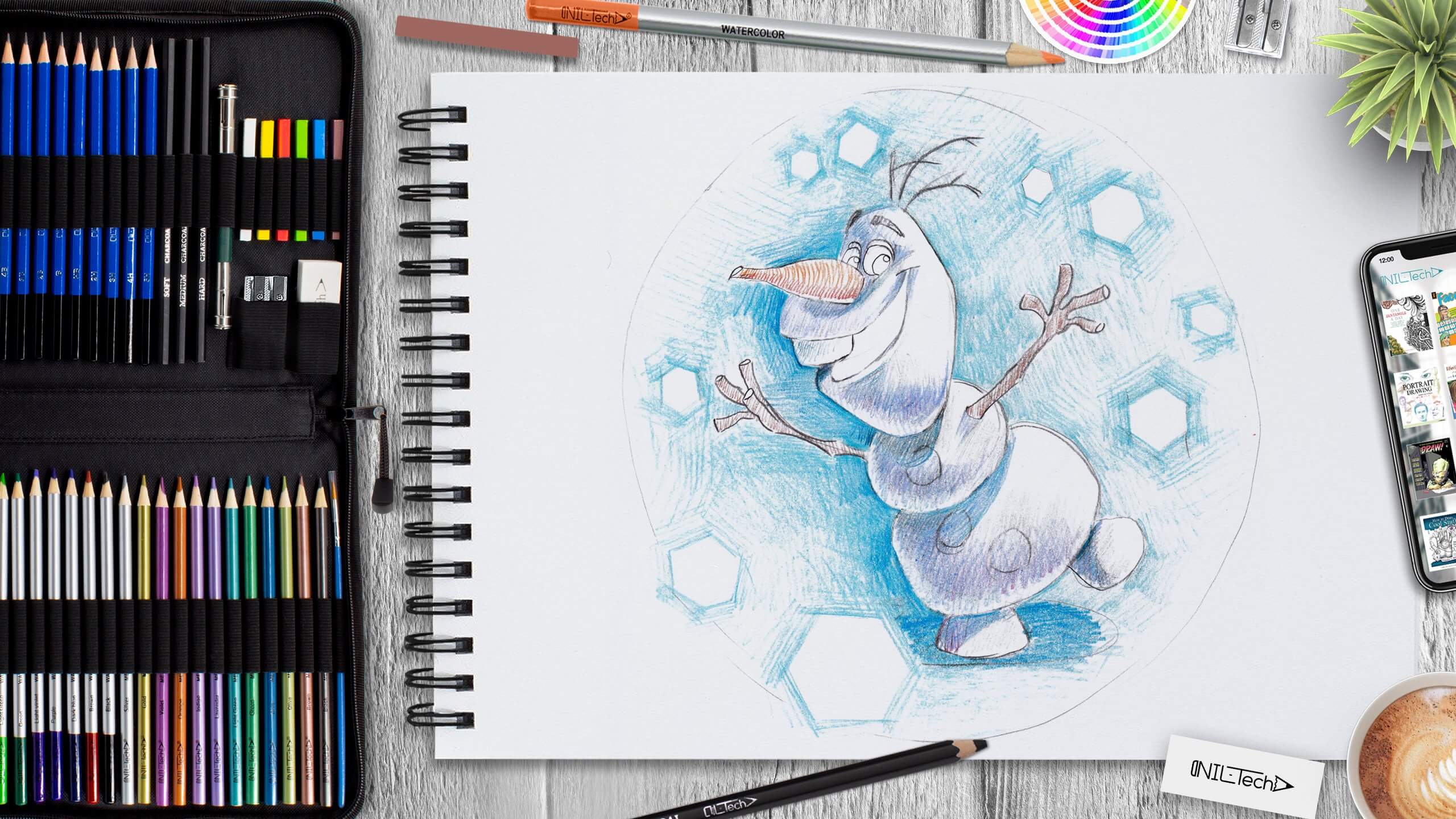 How to draw olaf nil tech