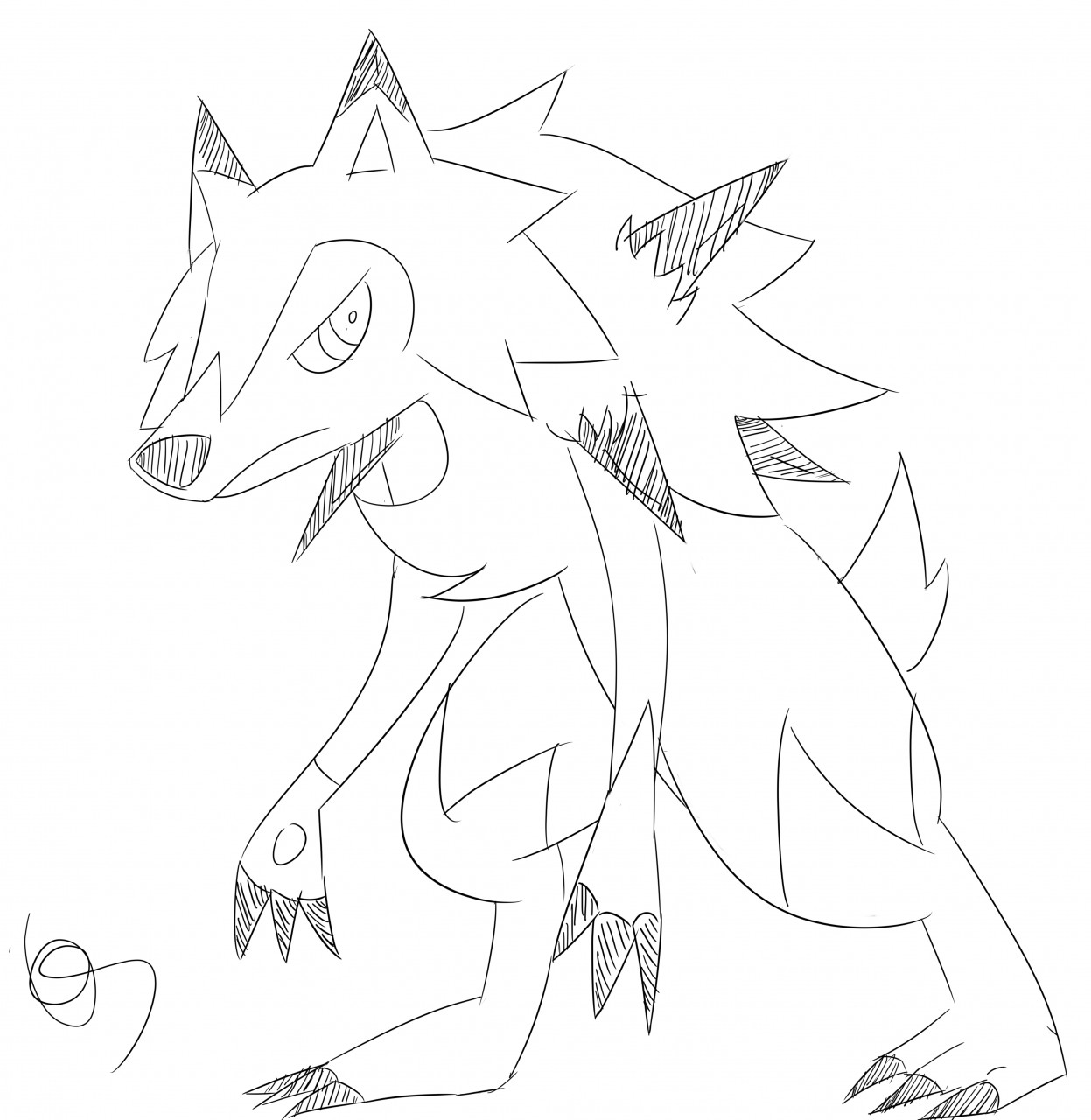Lycanroc dawn form by rhuanfps