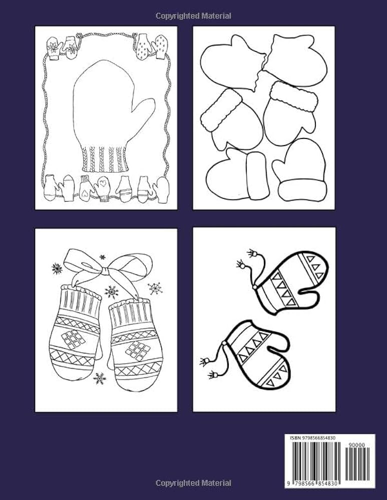 Christmas mitten coloring book for kids very cute mitten coloring book especially book for kids toddlers boys girls