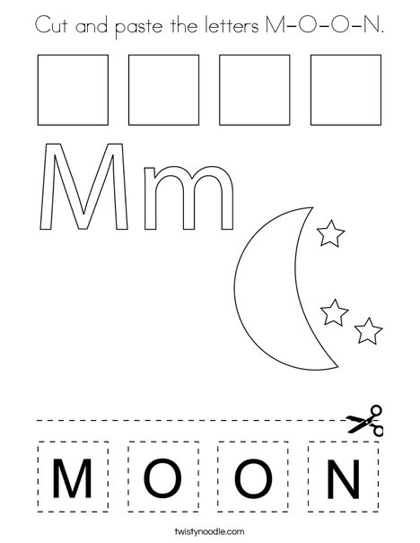 Cut and paste the letters m