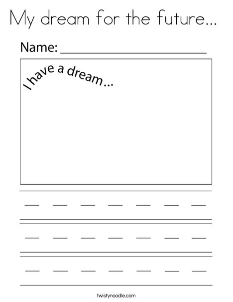 My dream for the future coloring page