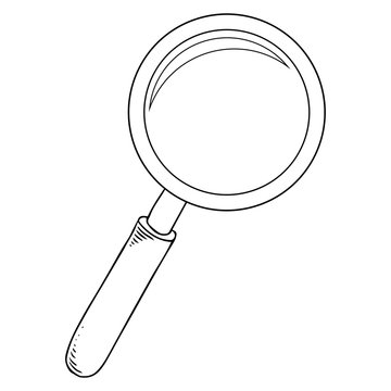 Loupe vector illustration of a magnifying glass hand drawn magnifier vector