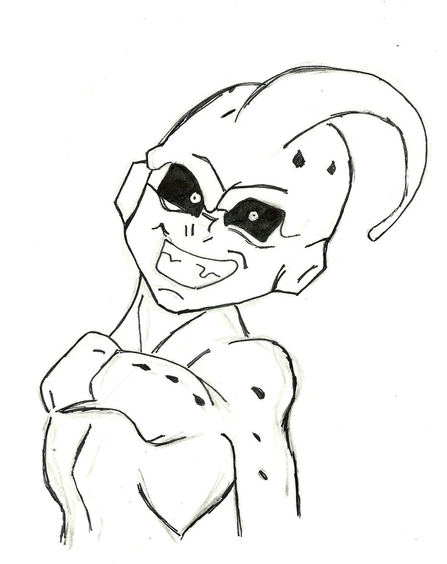 Majin buu lineart by cormeia on