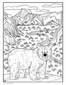 Makwa bear coloring page free printable coloring pages