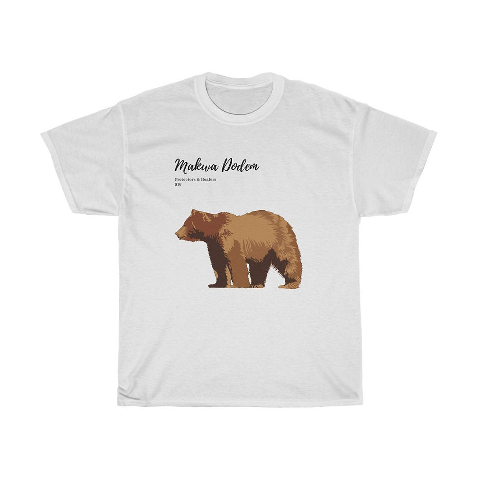 Bear clan makwa dodem unisex heavy cotton tee shailla winter