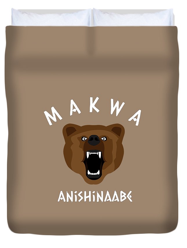 Makwa anishinaabe ojibwe bear chippewa duvet cover by manaai minni