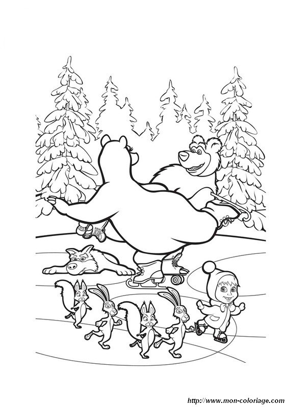 Coloring masha and the bear page coloring mascha to print out or color online