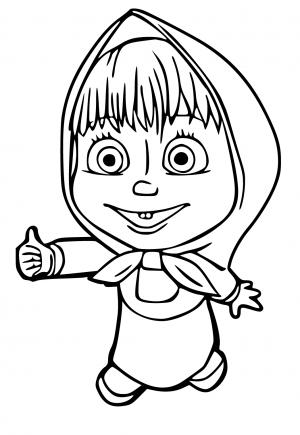 Free printable masha and the bear coloring pages for adults and kids